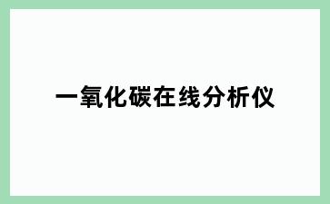 一氧化碳在线分析仪