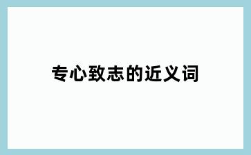 专心致志的近义词