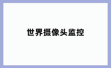世界摄像头监控