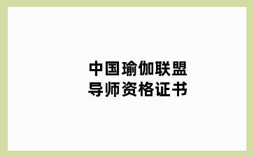 中国瑜伽联盟导师资格证书