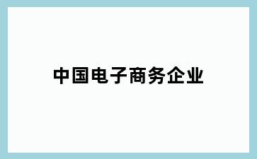 中国电子商务企业