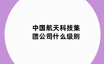 中国航天科技集团公司什么级别
