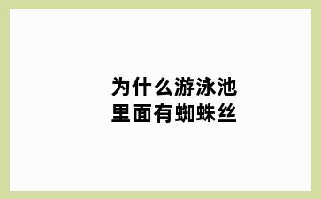 为什么游泳池里面有蜘蛛丝