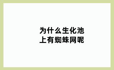 为什么生化池上有蜘蛛网呢