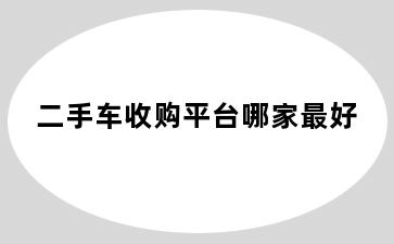 二手车收购平台哪家最好