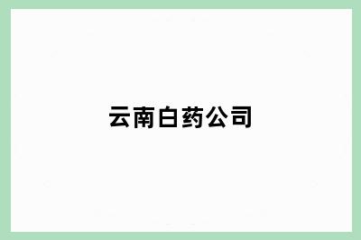 云南白药公司
