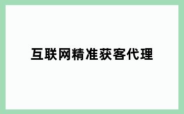 互联网精准获客代理