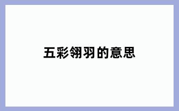 五彩翎羽的意思