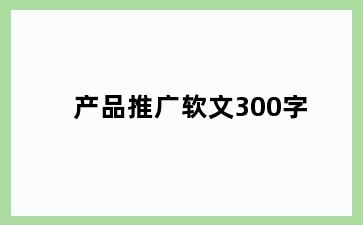 产品推广软文300字