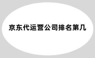 京东代运营公司排名第几