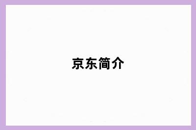 京东简介