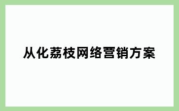 从化荔枝网络营销方案