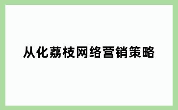 从化荔枝网络营销策略