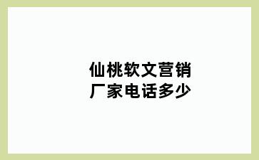 仙桃软文营销厂家电话多少
