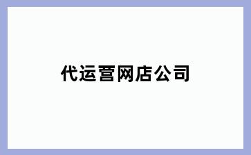 代运营网店公司