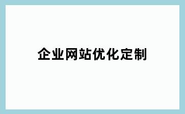 企业网站优化定制