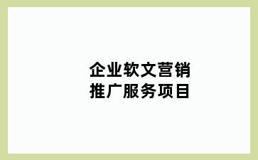 企业软文营销推广服务项目