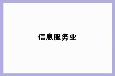 信息服务业