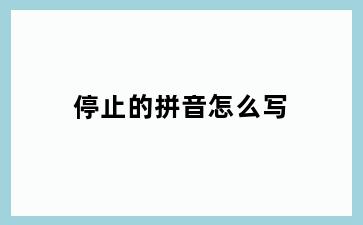 停止的拼音怎么写