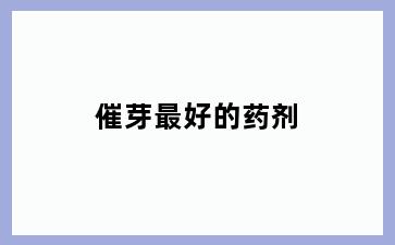 催芽最好的药剂