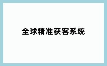 全球精准获客系统