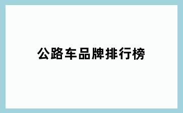 公路车品牌排行榜