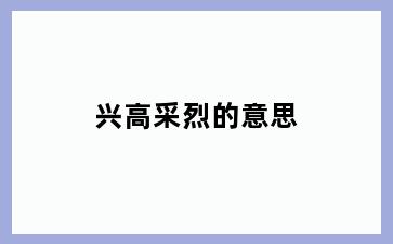 兴高采烈的意思