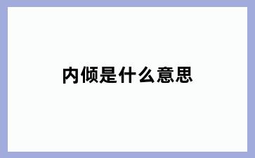 内倾是什么意思