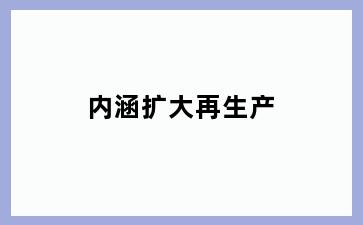 内涵扩大再生产
