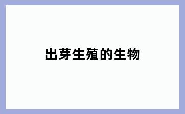 出芽生殖的生物