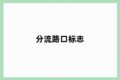 分流路口标志