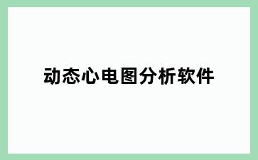 动态心电图分析软件
