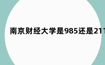 南京财经大学是985还是211
