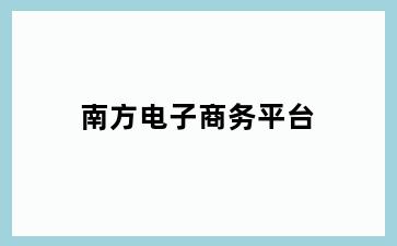 南方电子商务平台