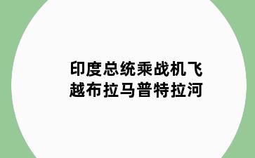 印度总统乘战机飞越布拉马普特拉河