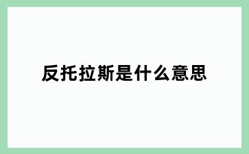 反托拉斯是什么意思