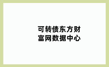 可转债东方财富网数据中心