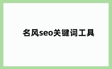名风seo关键词工具