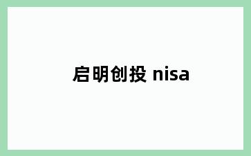 启明创投 nisa