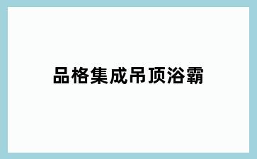 品格集成吊顶浴霸