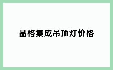 品格集成吊顶灯价格
