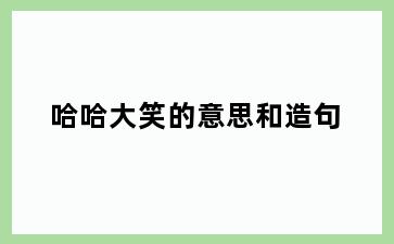 哈哈大笑的意思和造句