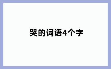 哭的词语4个字