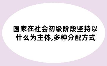 国家在社会初级阶段坚持以什么为主体,多种分配方式