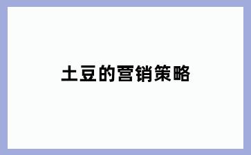 土豆的营销策略