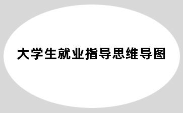 大学生就业指导思维导图