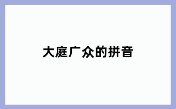 大庭广众的拼音