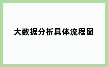 大数据分析具体流程图