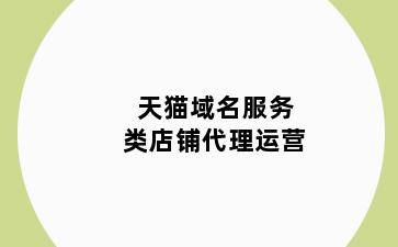 天猫域名服务类店铺代理运营