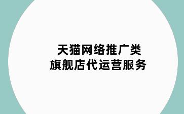 天猫网络推广类旗舰店代运营服务
